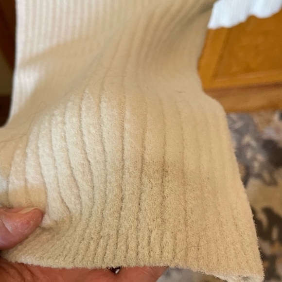 Spiritual Gangster Cozy Chenille Pant Wide Leg Cream White SMALL Ribbed - Picture 8 of 10